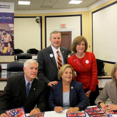 Photo: With Congressman Tim Griffin of Arkansas, Congresswoman Renee Ellmers of North Carolina and Congresswoman Ileana Ros-Lehtinen of Florida at the Red Cross' Holiday Mail for Heroes event.