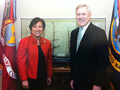 Had lunch today at the Pentagon with Ray Mabus, Secretary of the Navy.