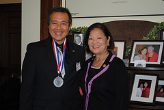 D.C. - Congresswoman Mazie Hirono and Niu Valley Middle School Principal Justin Mew