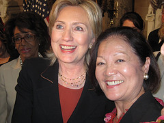Congresswoman Mazie Hirono and Secretary of State Hillary Clinton