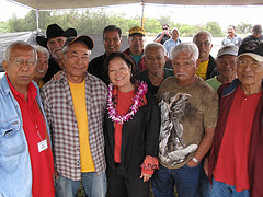 Congresswoman Mazie Hirono visits with constituents at the 2010 Kohala Community Reunion on the island of Hawaii.