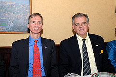 Lipinski and DOT Secretary LaHood at Central Avenue Bypass Event