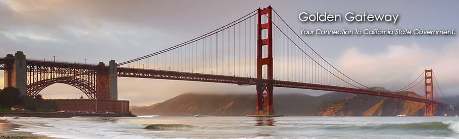 Golden Gateway -  Your Connection to California State Government; Photo of Golden Gate Bridge, San Francisco, California - Photos By: Patrick Smith Photography