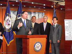 Representative Guinta speaking at the "Forgotten 15" Jobs Bills in a press conference