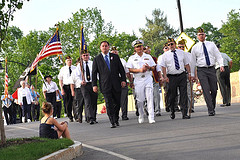 Congressman Guinta walks with Servicemen and women during the 2011 Memorial Day Parade in Manchester, NH