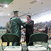 Rep. Lujan Congratulates a Student at the Pojoaque High School Graduation