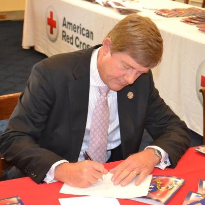 Photo: Today I was honored to take part in the Red Cross Holiday Mail for Heroes program, where we were able to sign cards and pass along our thanks and holiday greetings to our service members, veterans and their families.  This great program is now in its sixth year, and if you wish to participate you can learn more at: http://www.redcross.org/support/get-involved/holiday-mail-for-heroes