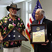 Congressman Reyes meets with OPERATION H.O.P.E., presenting Angel Gomez with a flag!