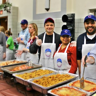 Photo: Mike was honored to join the Chicago Cubs Charities at the 13th Annual National Runaway Safeline 1-800-RUNAWAY Thanksgiving dinner last Tuesday, where he served dinner to local at-risk youth.  Learn how you can help by visiting www.1800runaway.org.