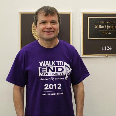 Photo: BEHIND THE SCENES IN DC: Mike sports an Alzheimer's Association shirt on his way to the gym, where he goes every morning before votes in DC.  The shirt is an important reminder of the role physical fitness plays in keeping the brain healthy and active.  Learn more at http://bit.ly/UdWgGz.