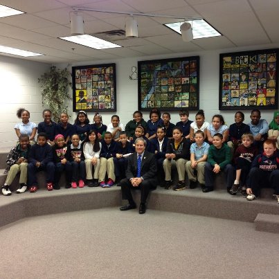 Photo: Thanks to the students of Louisville's Byck Elementary for making holiday cards for the homeless with me today!
