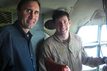 Congressman Olson with a servicemember in Afghanistan