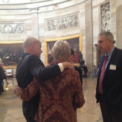 Photo: Showed Rusty McKee, Chris Hankins, and Connie Vaughan around the Capitol today.