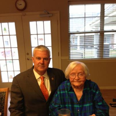 Photo: At Legacy Village in Bentonville celebrating Mamie Harrell's 100th!