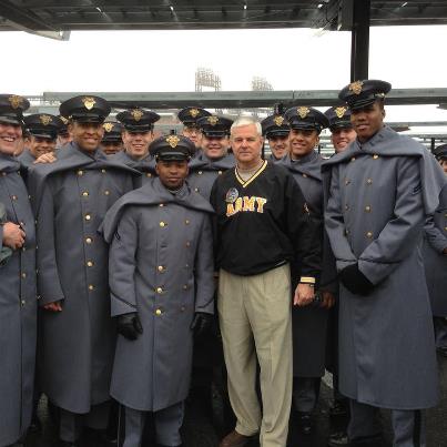 Photo: With Cadets during assembly outside Lincoln Financial Field. March on at 1230!!