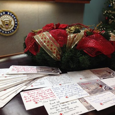 Photo: My Alaska staff has been participating in the Red Cross of Alaska’s Holiday Mail for Heroes, sending cards to our brave men and women who are deployed and away from home this holiday season.  If you would like send a thank you card to a soldier, we will have some available at the Holiday Luncheon next Friday.