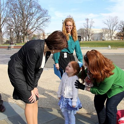 Photo: Grateful for all the children and their families -- including this sweet girl, Katie -- who came to this morning's "Protecting America's Future" event at the United States Capitol. We're working every day to protect America's children and middle-class families from out-of-control spending and a growing national debt.  And if we work together, I'm confident we can do it.