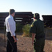 Inspecting the steel being used to build the U.S.-Mexico border fence
