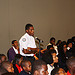 Engaged students asked several questions of the speakers