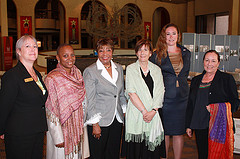 Congresswoman Johnson with the speakers from the 2011 Peace Conference