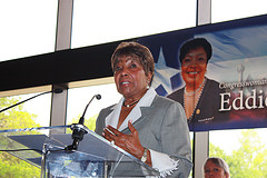 Congresswoman Johnson speaks to attendees of the conference