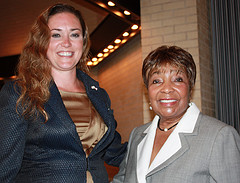 Congresswoman Johnson with speaker Lisa Chambers
