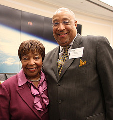 Congresswoman Johnson with NACME president Irving McPhail