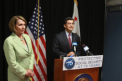 Speaker Pelosi & Rep. Becerra at news conference following the forum