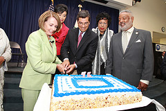 Cutting the Social Security 75th Birthday Cake