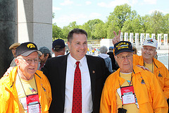 Rep. Braley with veterans at the Eastern Iowa Honor Flight