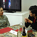 Rep. Judy Chu meets with a soldier in Afghansitan.