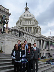 Congressman Smith wtih students from Scotus Catholic High School
