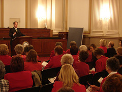 Congressman Smith addressing constituents