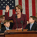 Congresswoman Pelosi being sworn in as Speaker