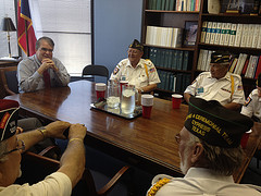 Rep. Culberson visits with VFW District 4 Ceremonial Team