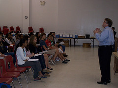 Rep. Culberson speaks to government students at Bellaire HS - April 2012