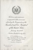 Image of the invitation for the 1965 Presidential Inauguration.