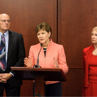 Photo: Senator Shaheen held a press conference today with two retired Army Major Generals on the importance of the Shaheen Amendment to provide women in the military equal access to healthcare. Pictured with Senator Shaheen are Retired Army Major General Dennis Laich (L) and Retired Army Major General Gale Pollock (R). 

Momentum for the Shaheen Amendment continued to build today with bipartisan support from members in both chambers of Congress. Read more here:  http://1.usa.gov/YPrUj9