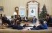 President Obama with Senior Advisors in the Oval Office
