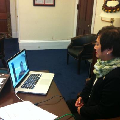 Photo: Skype interview with Civil Beat's Chad Blair.