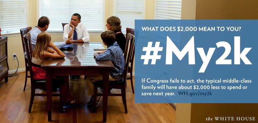 Photo: Tell us what $2,000 means to you and your family: http://wh.gov/my2k