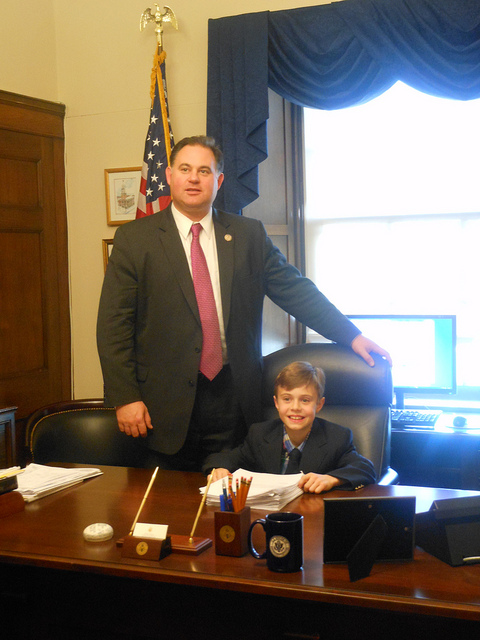 Congressman Guinta met with Declan Gregg, a NH resident who visited Washington, DC on behalf of the Children 4 Horses Organization