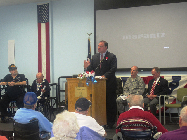 Representative Guinta spoke to Veterans at the NH Veterans Home Memorial Day Ceremony