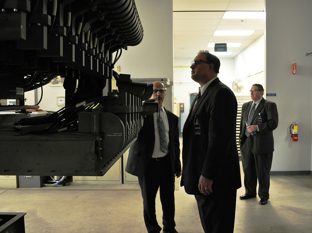 Representative Guinta took a look at the machinery in the Cobham facilities in Exeter, NH