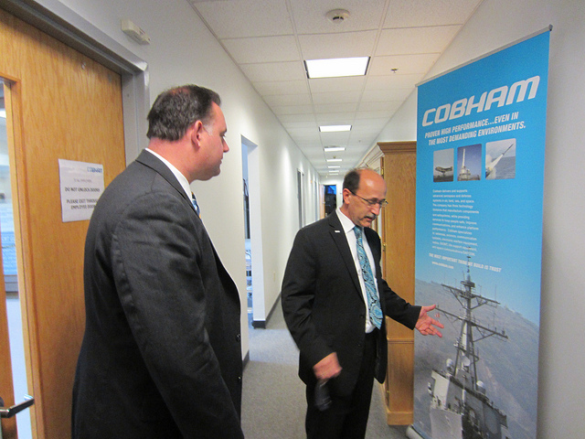 Congressman Guinta toured the Cobham facilities in Exeter, NH