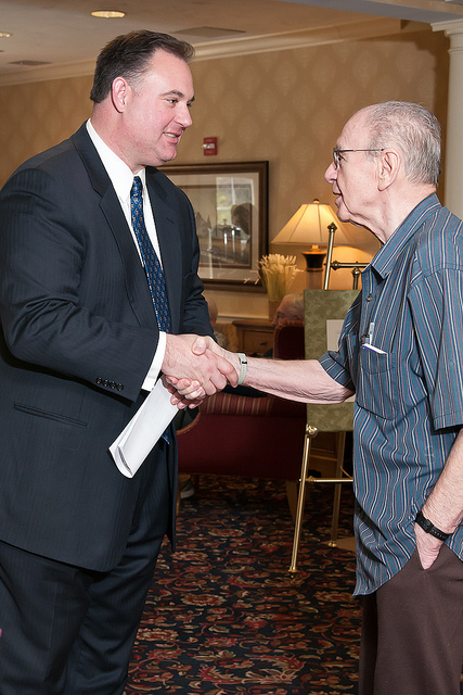 Congressman Guinta visited with residents at the Emeritus at Spruce Wood Senior LIving Center