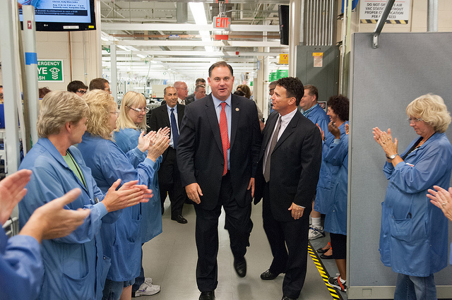 Congressman Guinta visited with staff at Raytheon