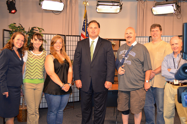 Rep. Frank Guinta with staff at Derry Community Television