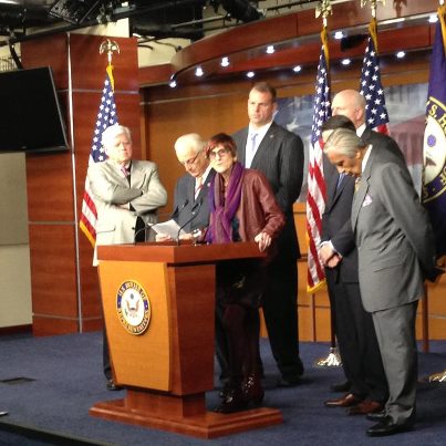 Photo: Rosa spoke at a press conference today announcing legislation providing tax relief for victims of Hurricane Sandy.  You can watch Rosa's speech on her youtube page, youtube.com/rosadelauro