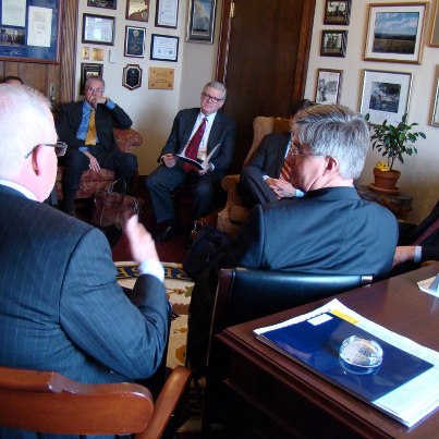 Photo: Today I met with representatives from paper mills around the country, including those in Maine, about our concerns over the Canadian paper mill in Port Hawkesbury that received massive government subsidies to open. We’ll be working together closely, especially given its potential impact on our state.